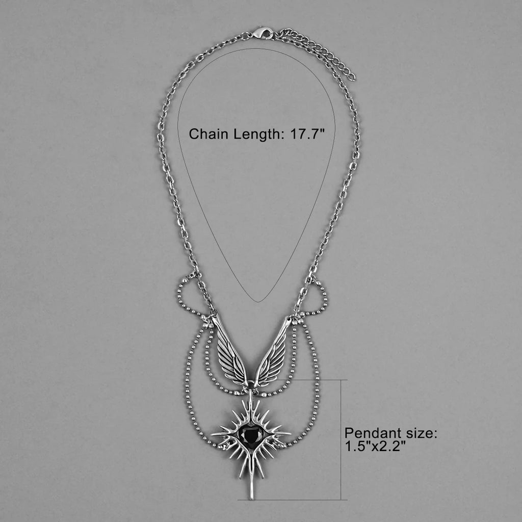 CELESTIAL STARBURST WINGS NECKLACE
