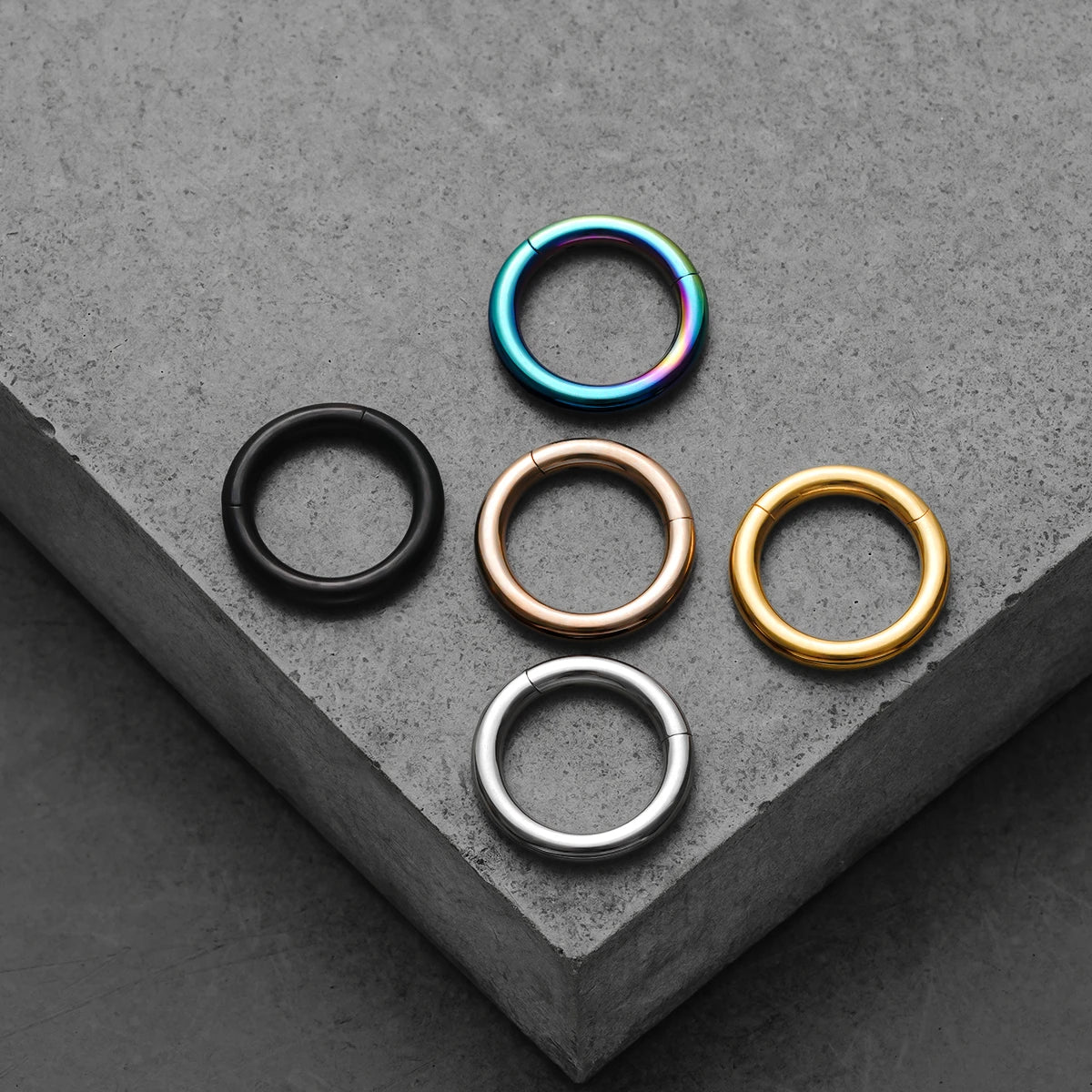 CHROMATIC LOOP RING STACKS (5PCS)
