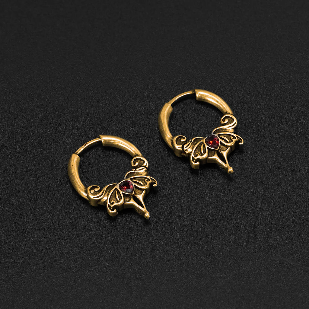 CRIMSON WING EARRINGS