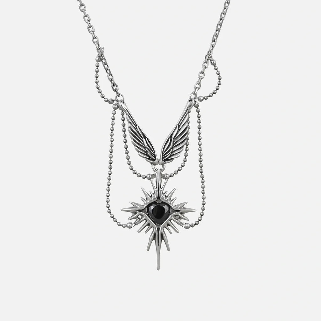 CELESTIAL STARBURST WINGS NECKLACE
